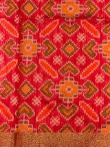 Orange Chanderi Silk cotton saree- PBR60JC