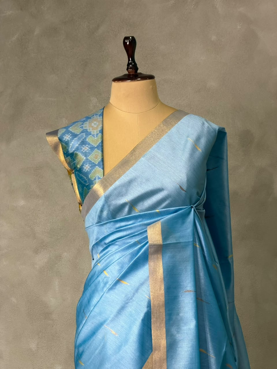 Yellow Chanderi Silk cotton saree- PBR60JA