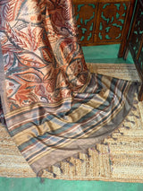 Chicku Shade tusser saree- PBR31T2D
