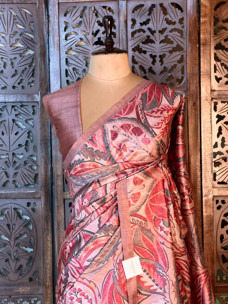 Mauve Shade tusser saree- PBR31T2B