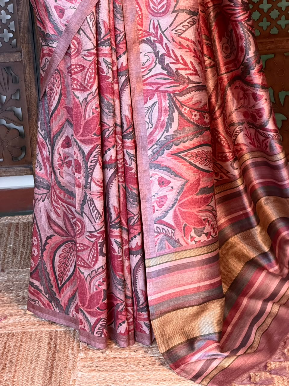 Mauve Shade tusser saree- PBR31T2B