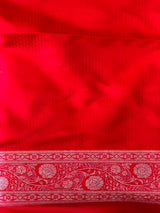 Red banarasi Mashru silk Saree - PBRH2