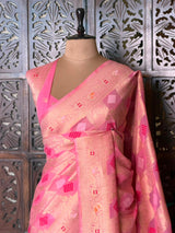 Pink Banarasi khaddi Georgette Saree - PBRH