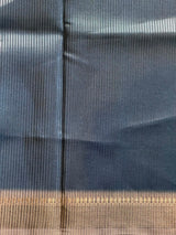 Blue Tusser silk saree- PBR31T3A