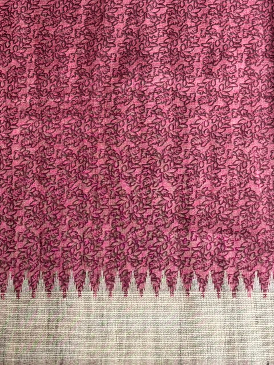 Pink Tusser Silk saree- PBR31T4E