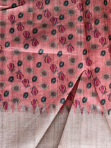 Peach Tusser saree- PBR31T4