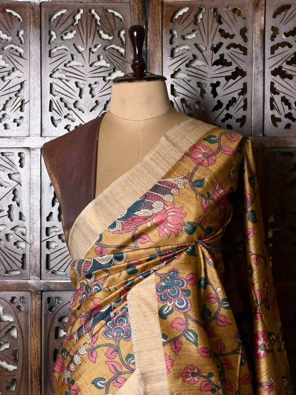 Pure tusser silk saree - PBRT2AB