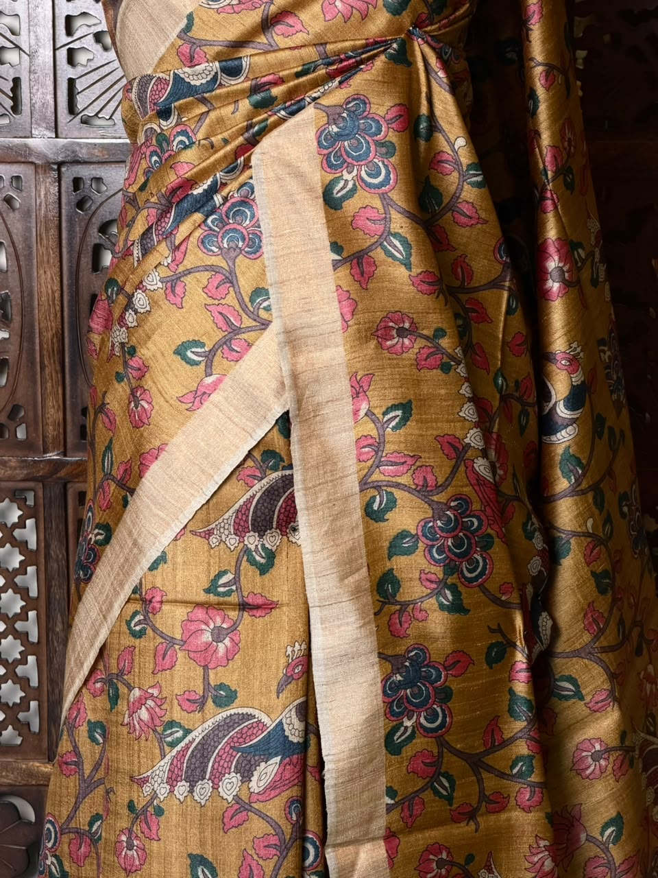 Pure tusser silk saree - PBRT2AB