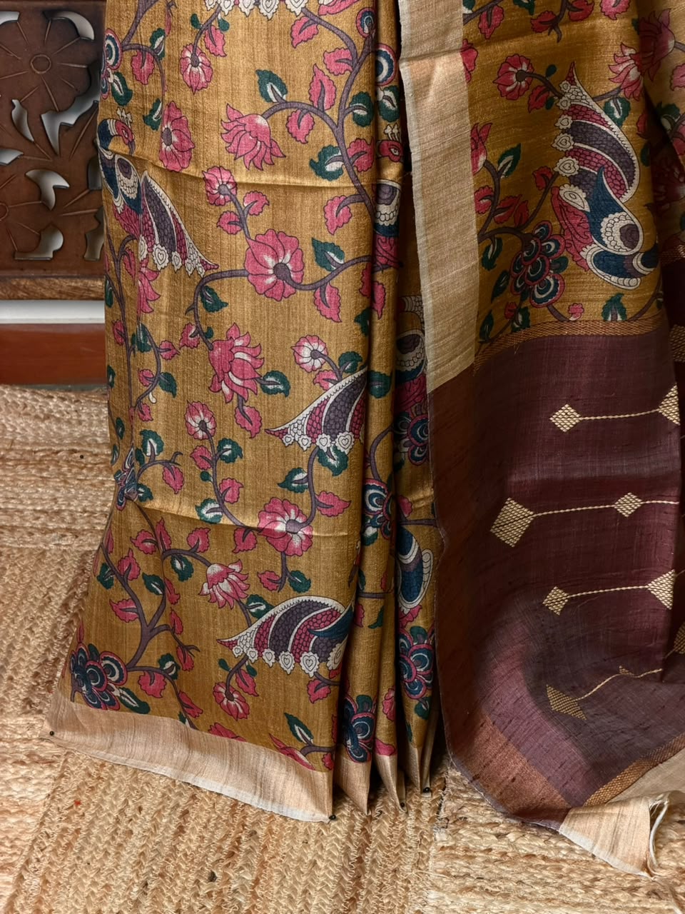 Pure tusser silk saree - PBRT2AB