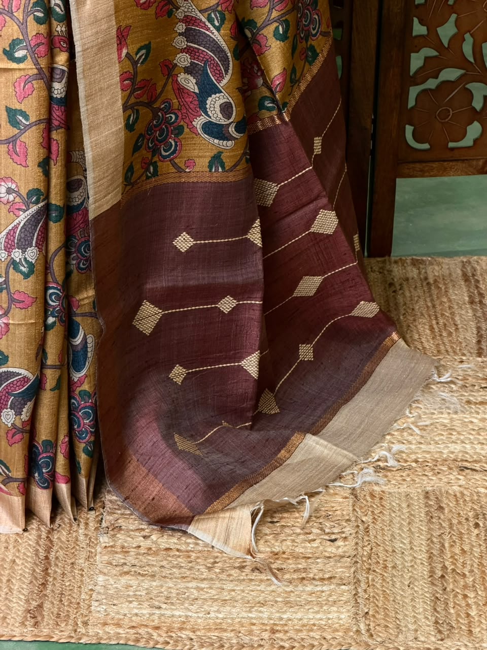 Pure tusser silk saree - PBRT2AB