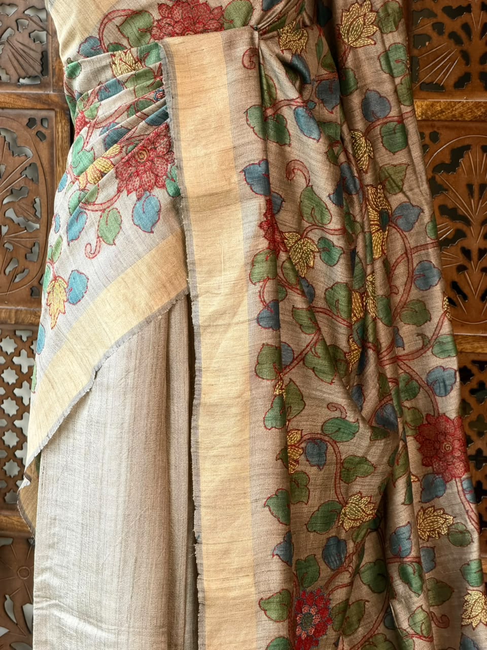 Pure tusser silk saree - PBRT2AC