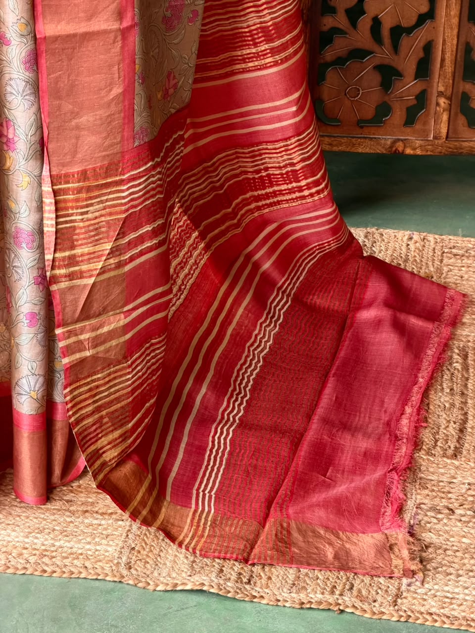 Pure tusser silk saree - PBRT2AD