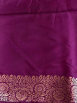 Purple Banarasi Crape silk saree - PBRHB2