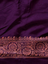 Violet Banarasi Crape silk saree - PBRHB4