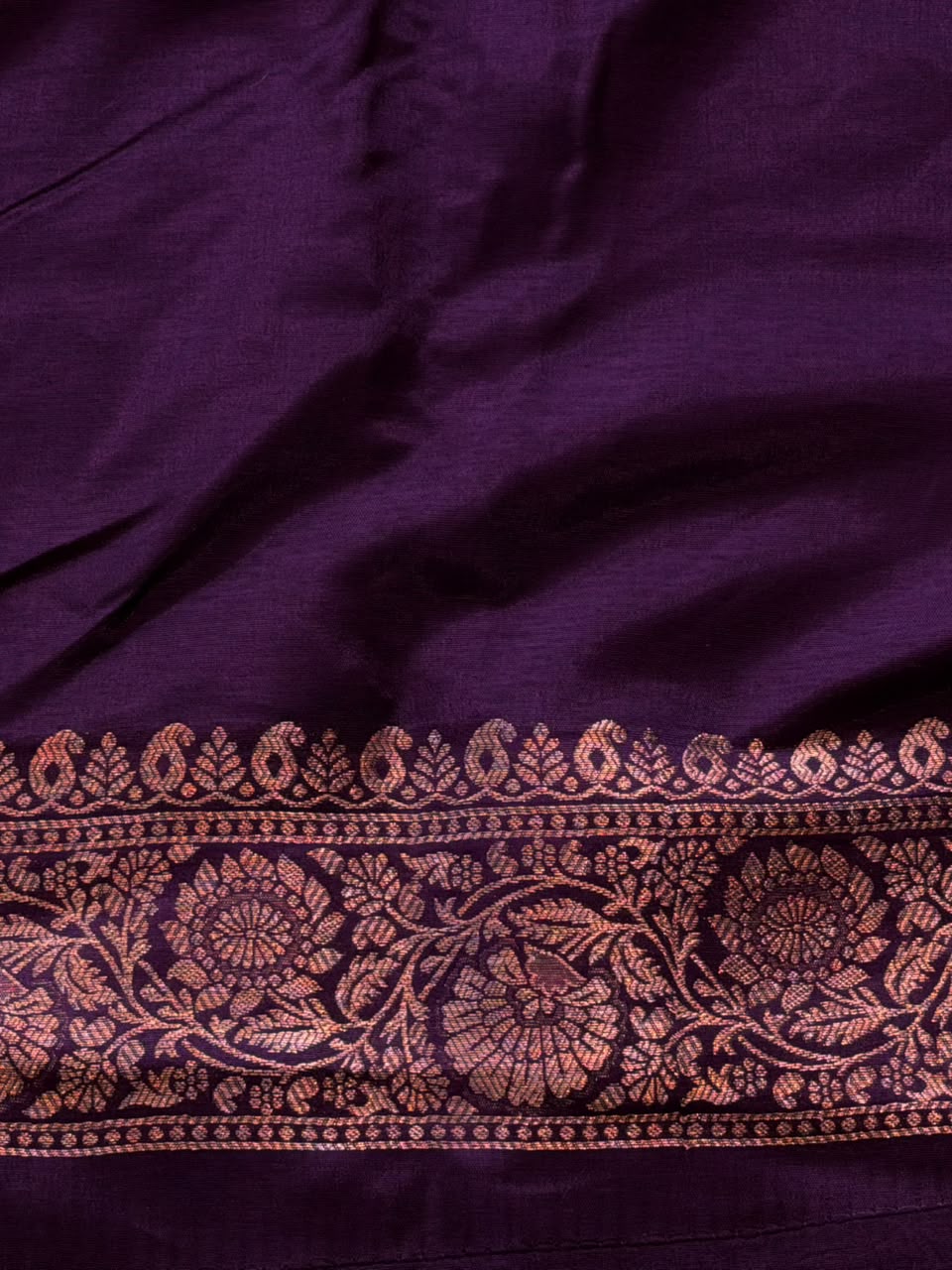 Violet Banarasi Crape silk saree - PBRHB4