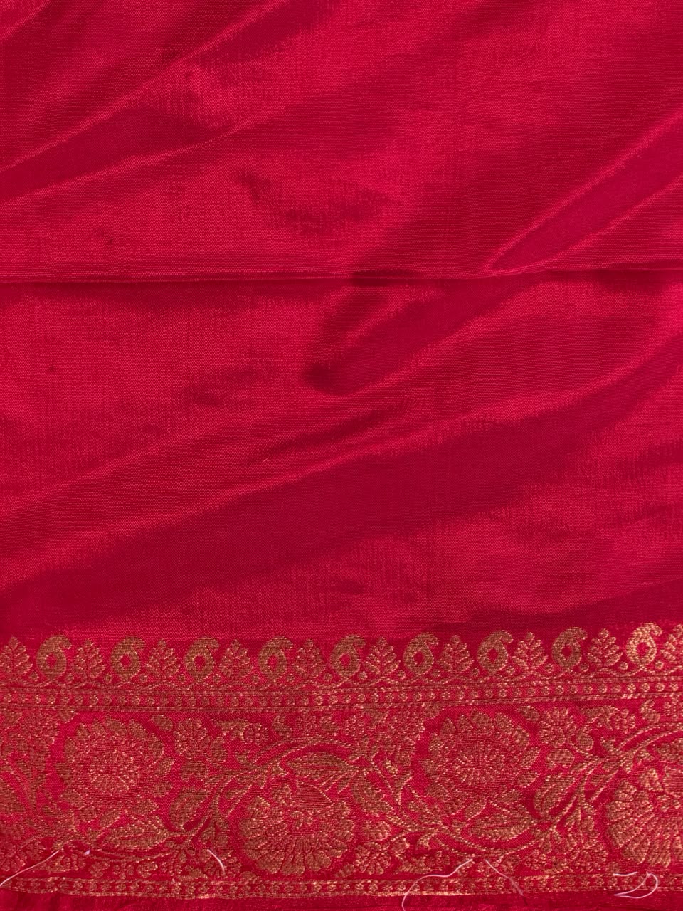 Red Banarasi Crape silk saree - PBRHB3