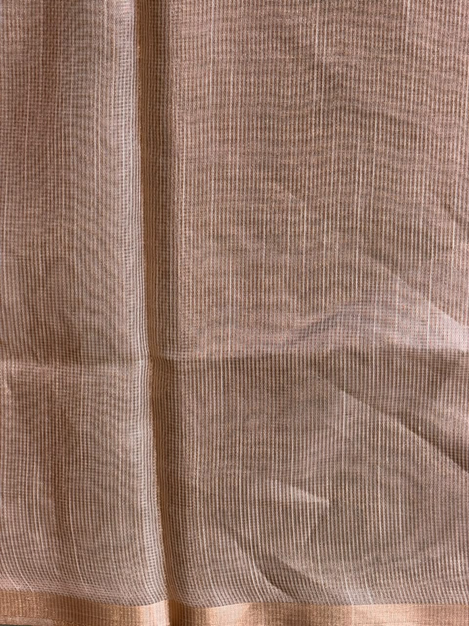 Off white Jute Tissue saree- PBR61F