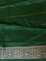 Green Banarasi Crape silk saree - PBRHC1