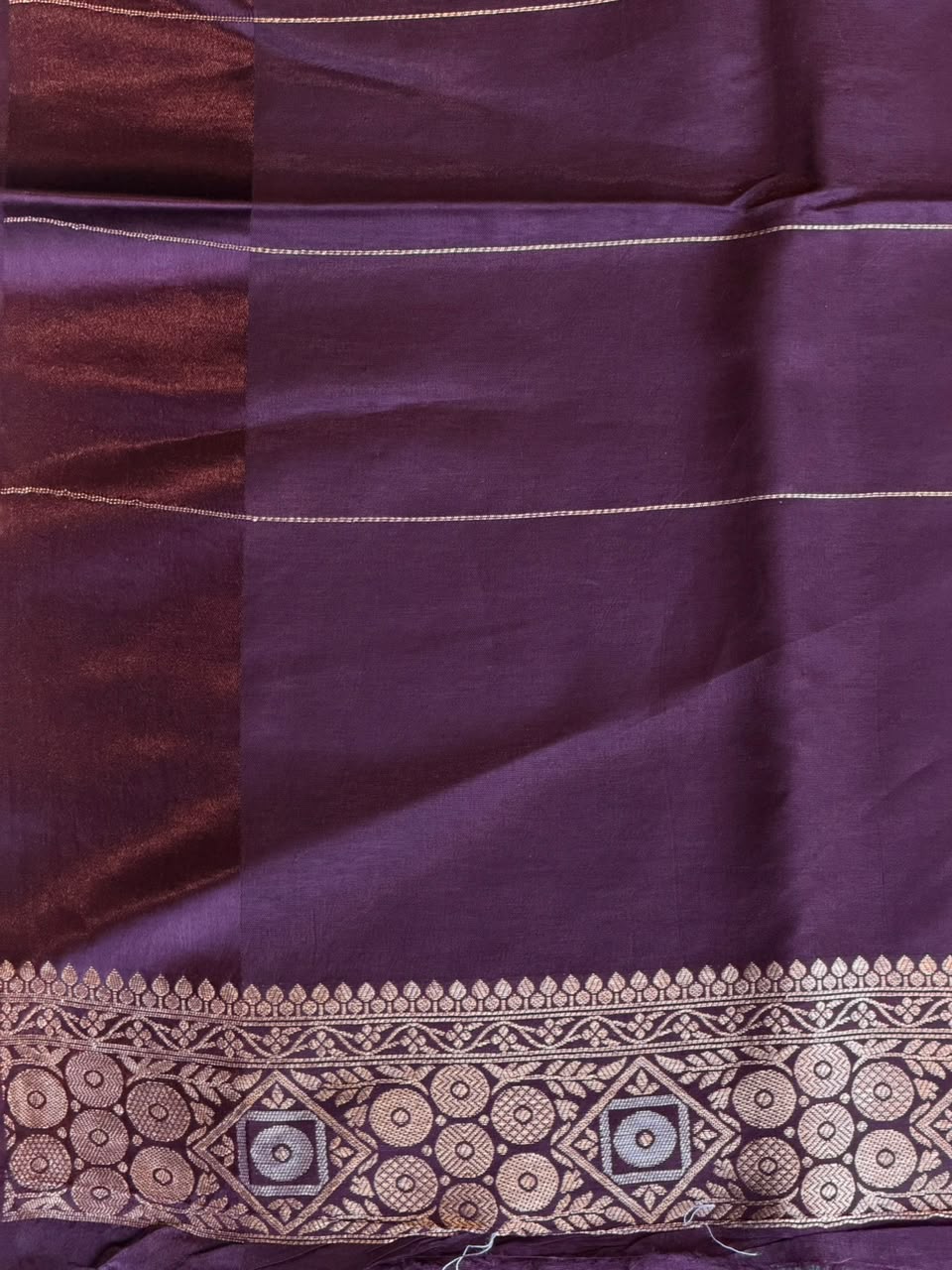 Deep wine Banarasi Crape silk saree - PBRHC3