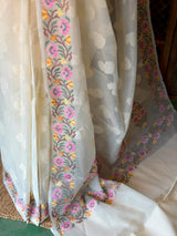 Off white Net Kotta saree - PBR64B