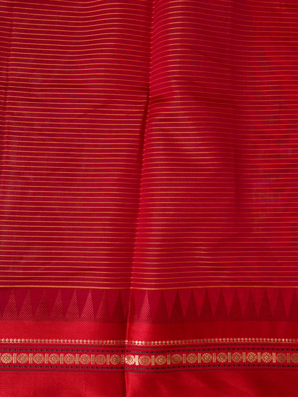 Pink and red chanderi cotton silk saree -PFAZ18