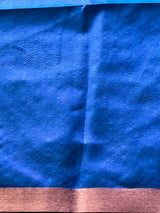 Ocean Blue Chanderi saree - PBR66C