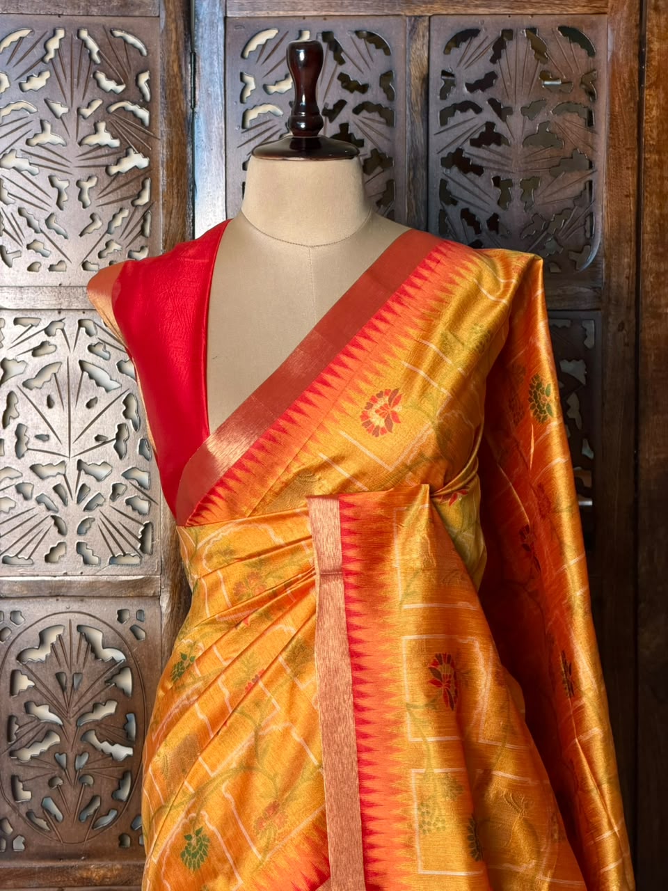 Yellow Chanderi saree - PBR66