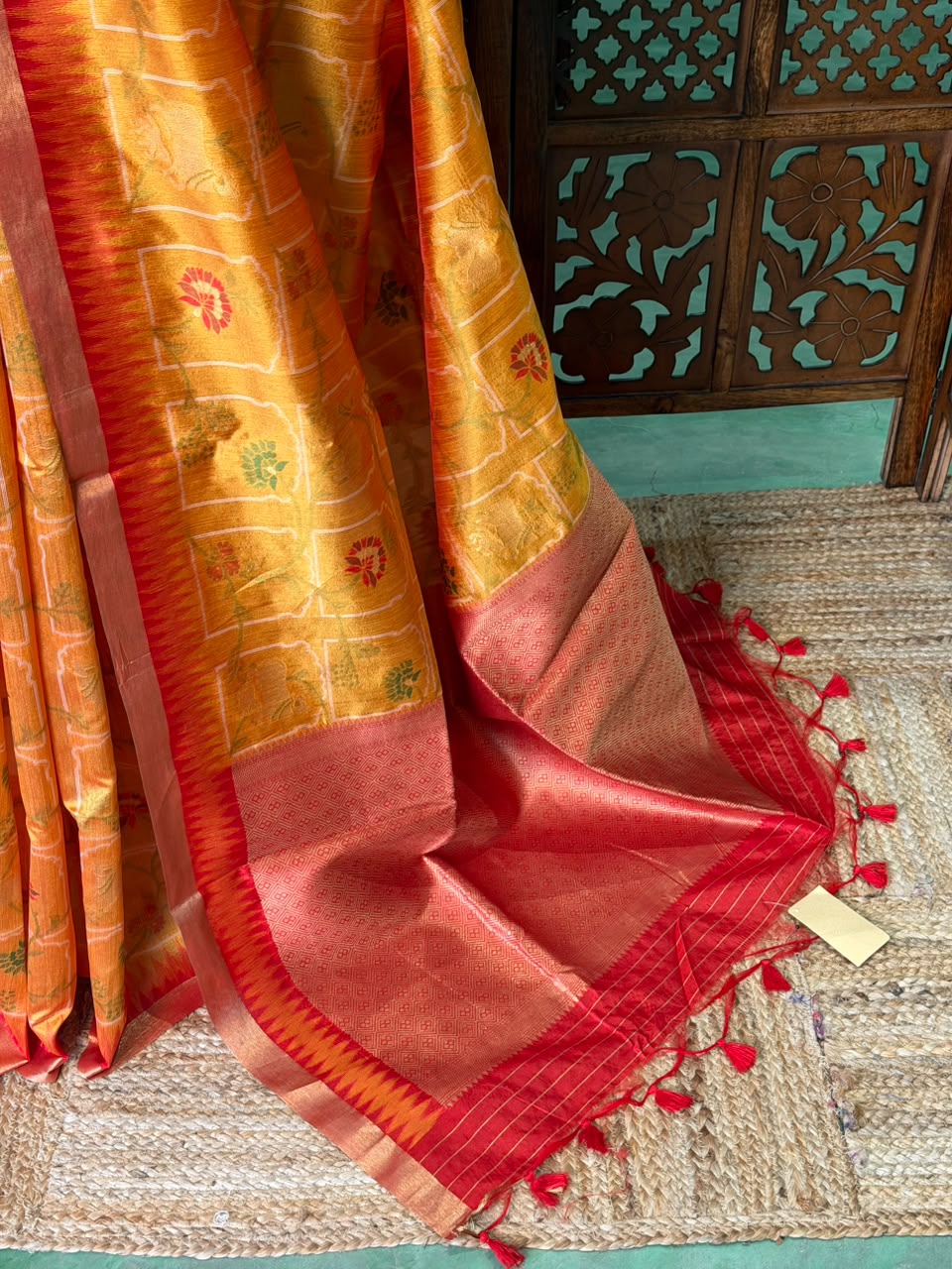 Yellow Chanderi saree - PBR66
