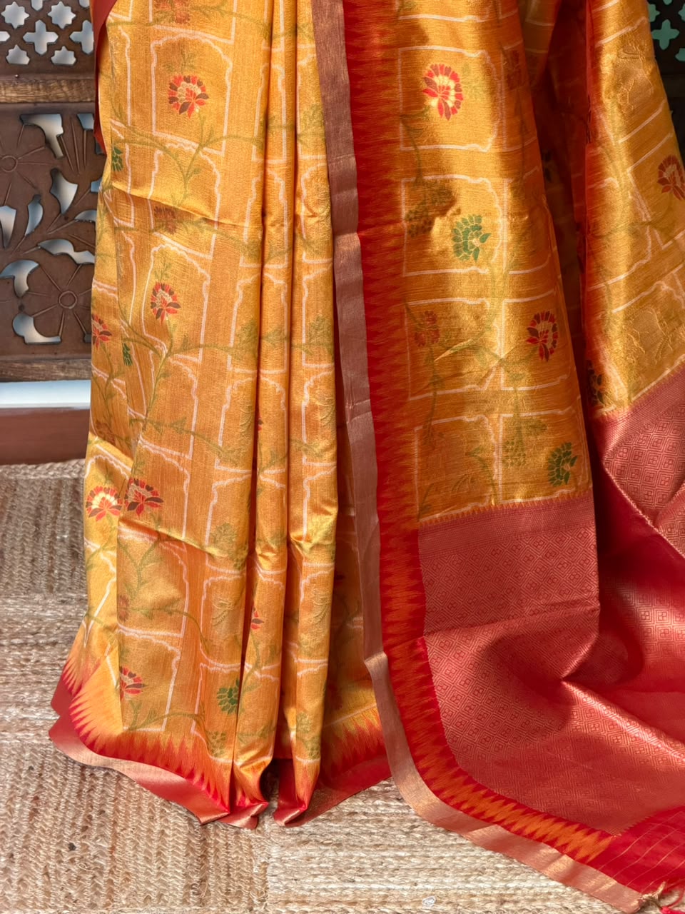 Yellow Chanderi saree - PBR66