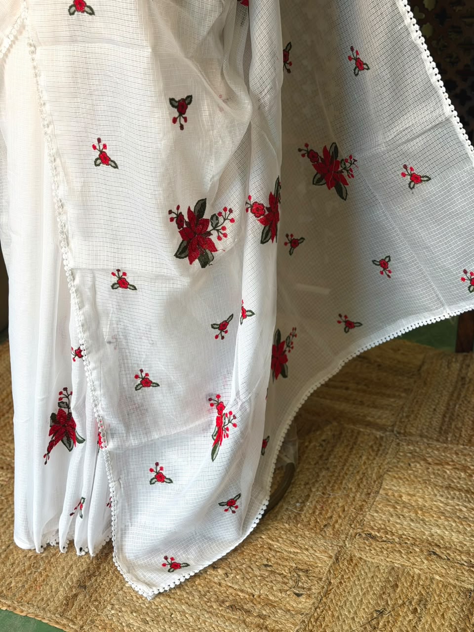 White Kotta silk saree - PBR68A