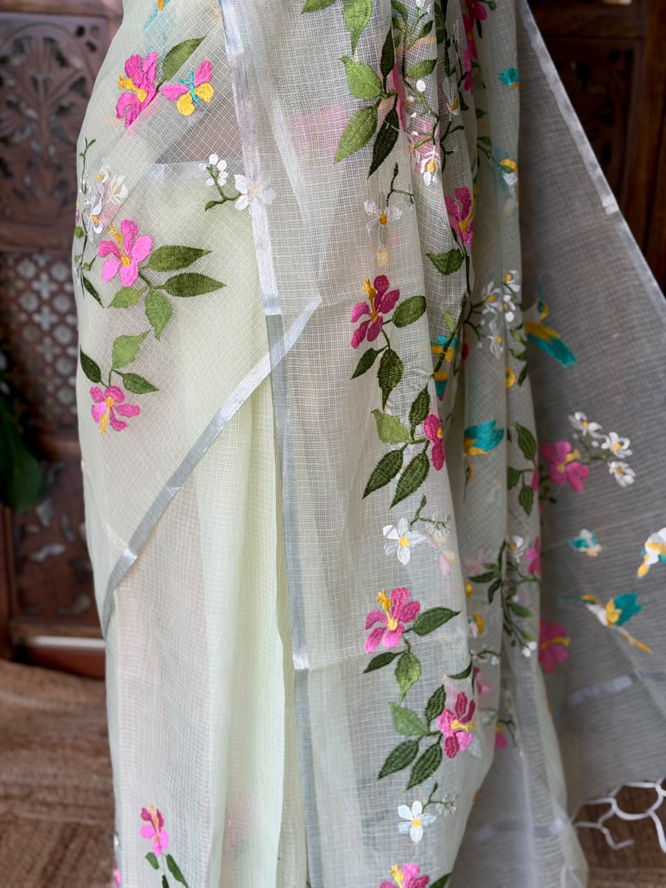Pastal green Kotta silk saree - PBR68