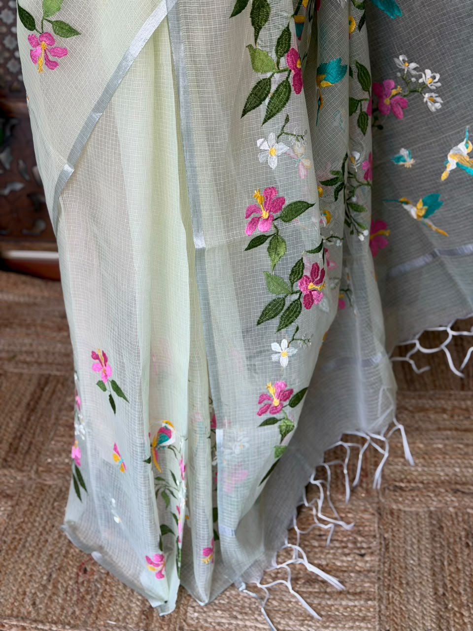 Pastal green Kotta silk saree - PBR68