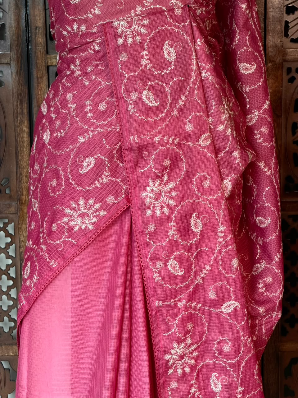 Dark Pink Kotta silk saree - PBR70C