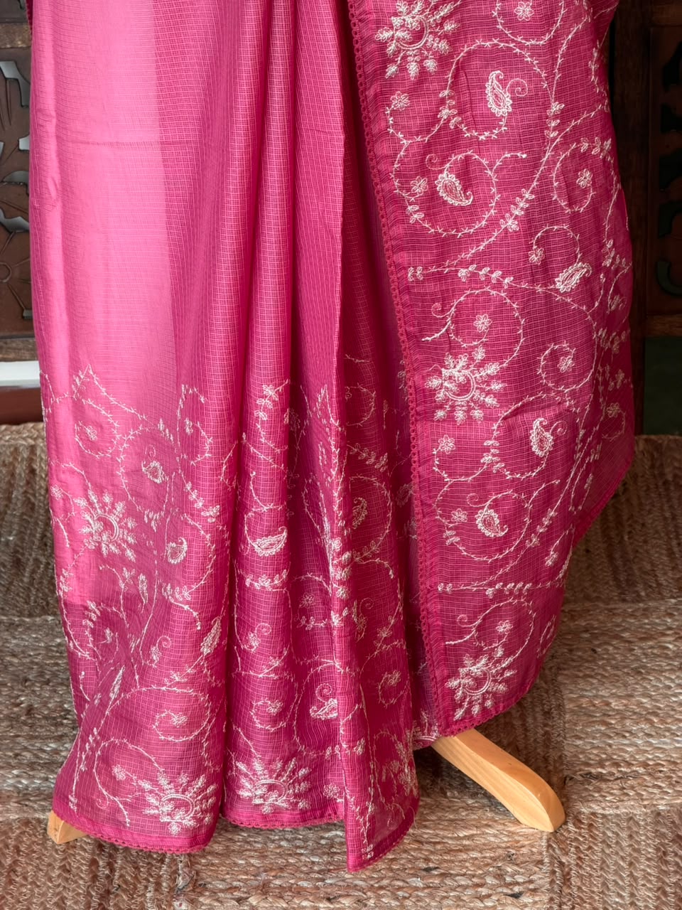 Dark Pink Kotta silk saree - PBR70C