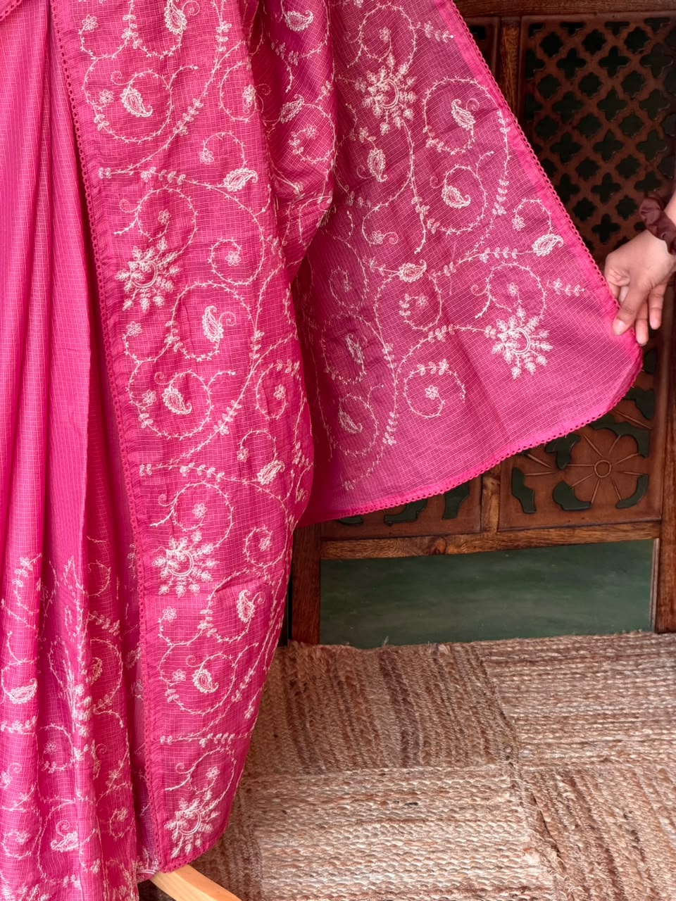 Dark Pink Kotta silk saree - PBR70C
