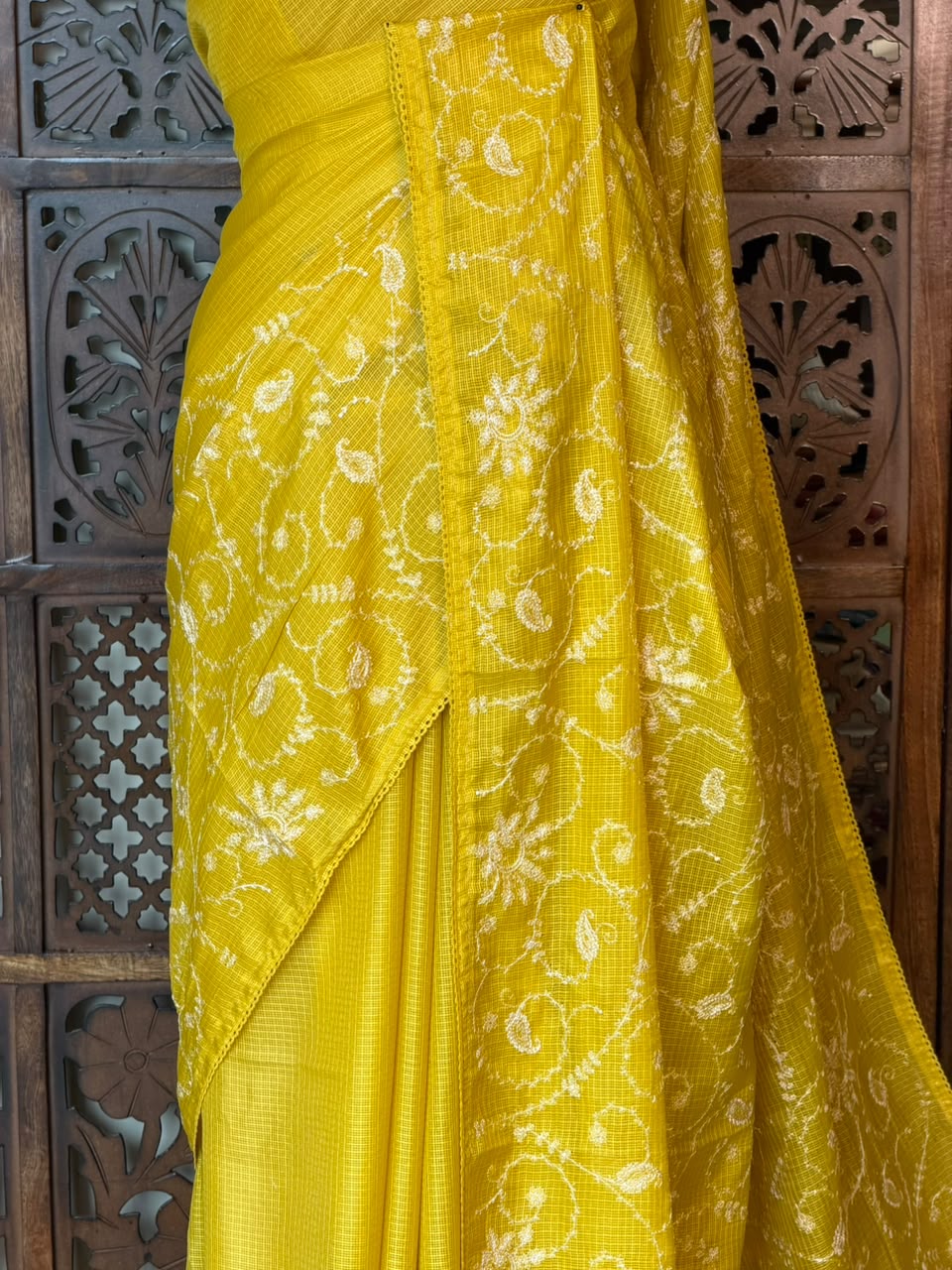 Yellow Kotta silk saree - PBR70