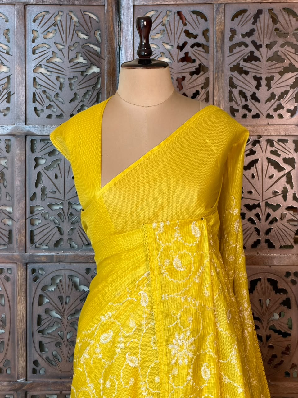 Yellow Kotta silk saree - PBR70