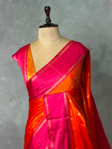 Red soft Tissue banarasi silksaree -PIH94