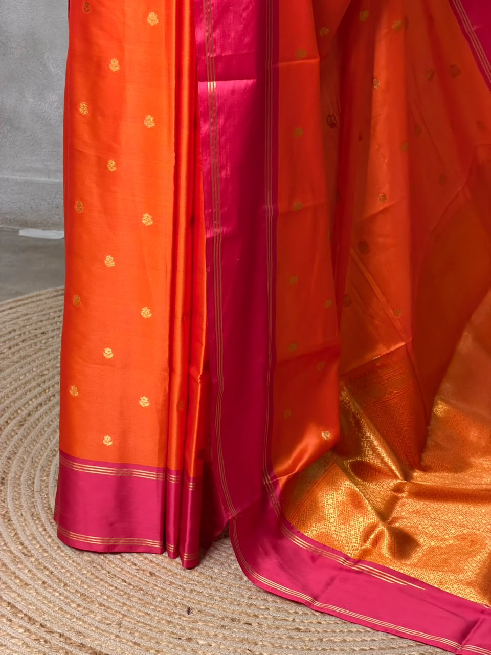 Red soft Tissue banarasi silksaree -PIH94