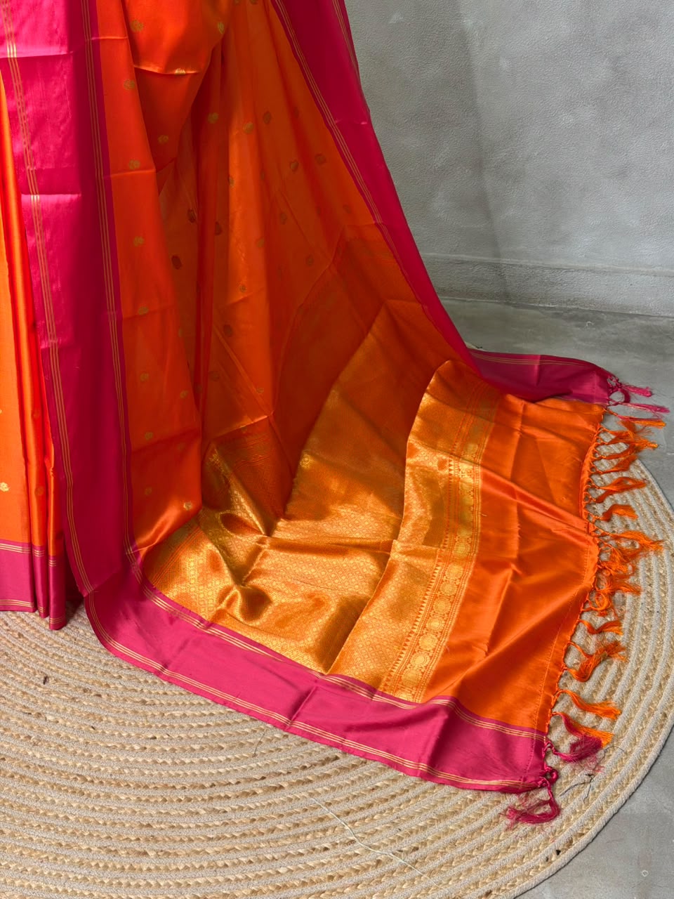 Red soft Tissue banarasi silksaree -PIH94