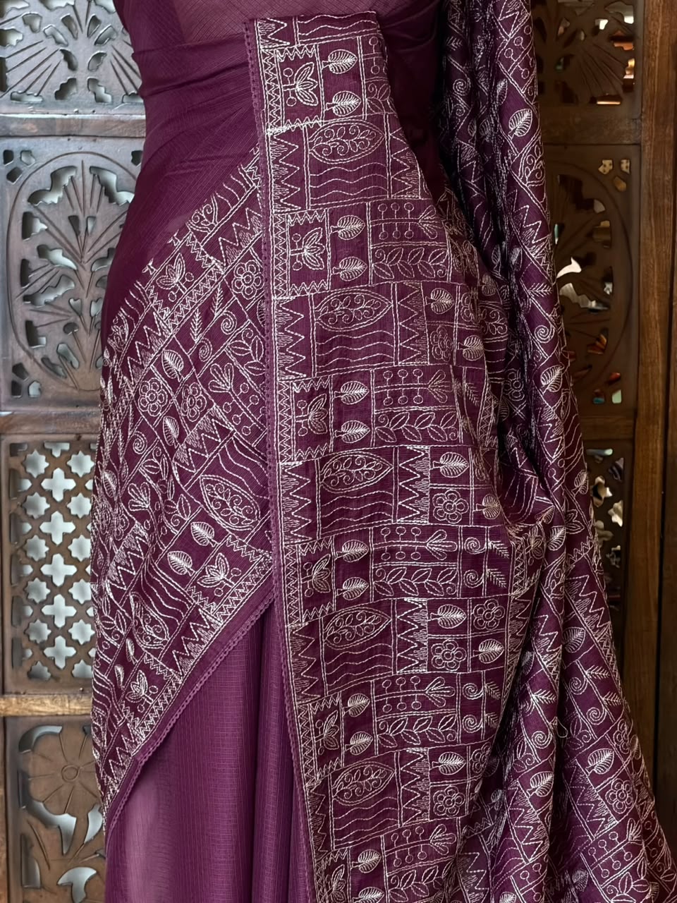 Dark purple Kotta silk saree - PBR70E