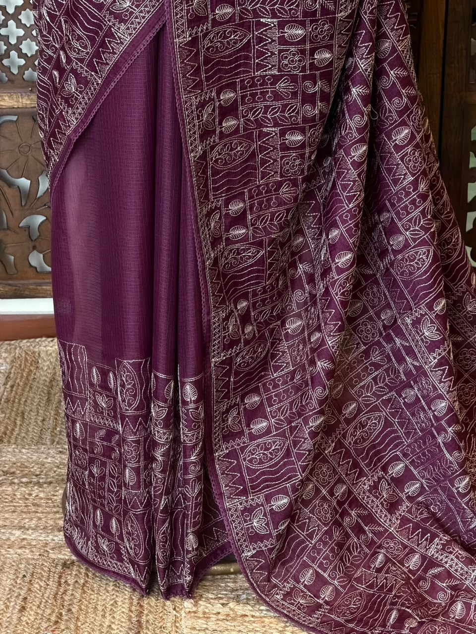 Dark purple Kotta silk saree - PBR70E