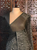 Dark Olive Kotta silk saree - PBR70F