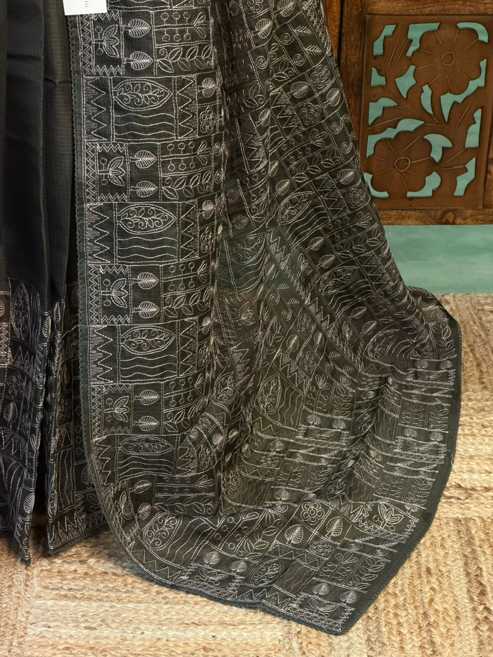 Dark Olive Kotta silk saree - PBR70F