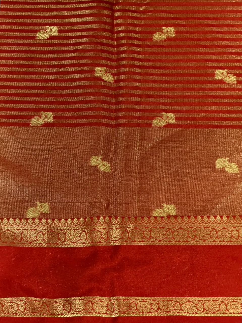 Red soft Tissue banarasi silksaree -PFAZ17A