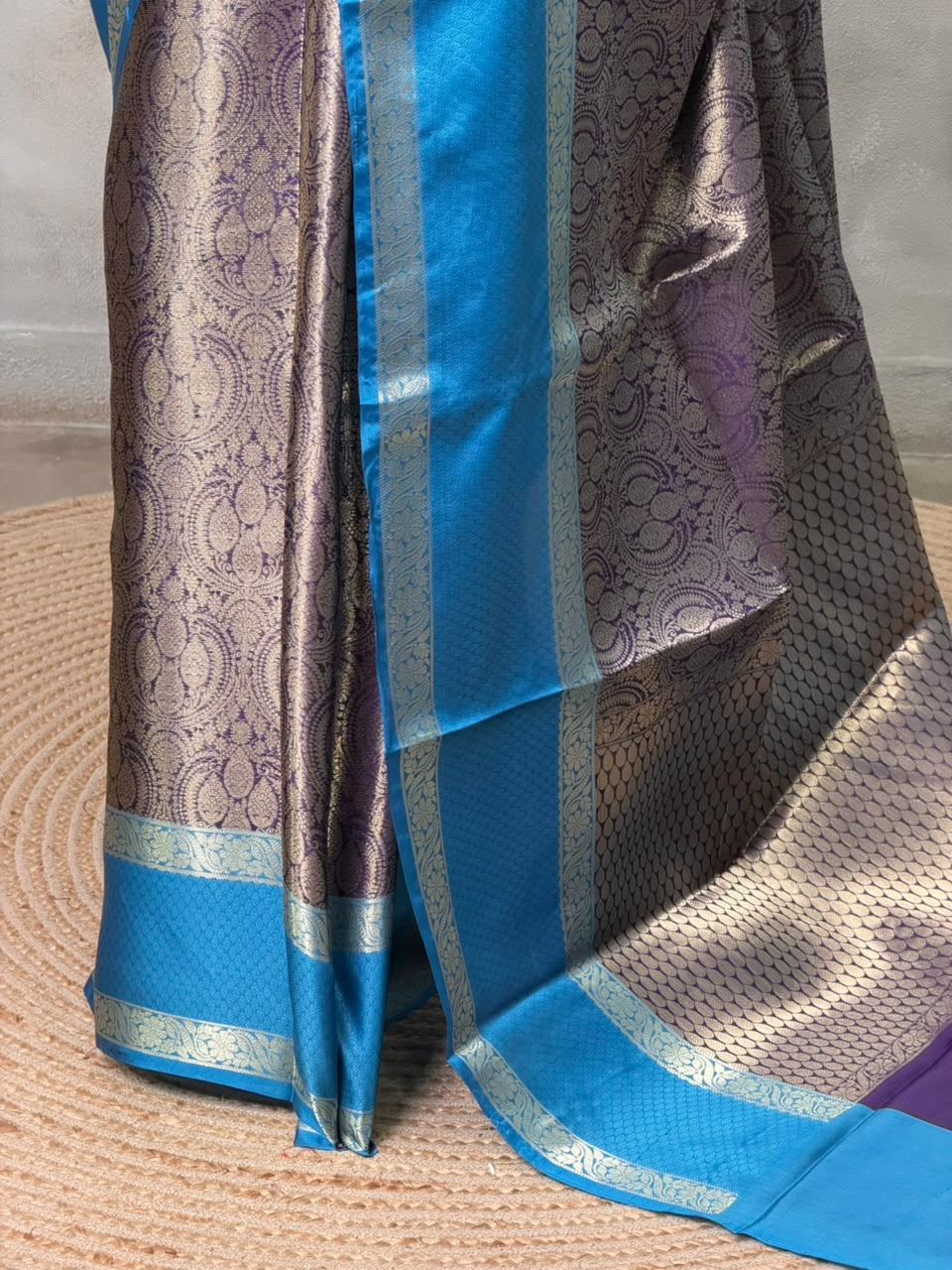 Blue tissue brocade banarasi silksaree -PFAZ16