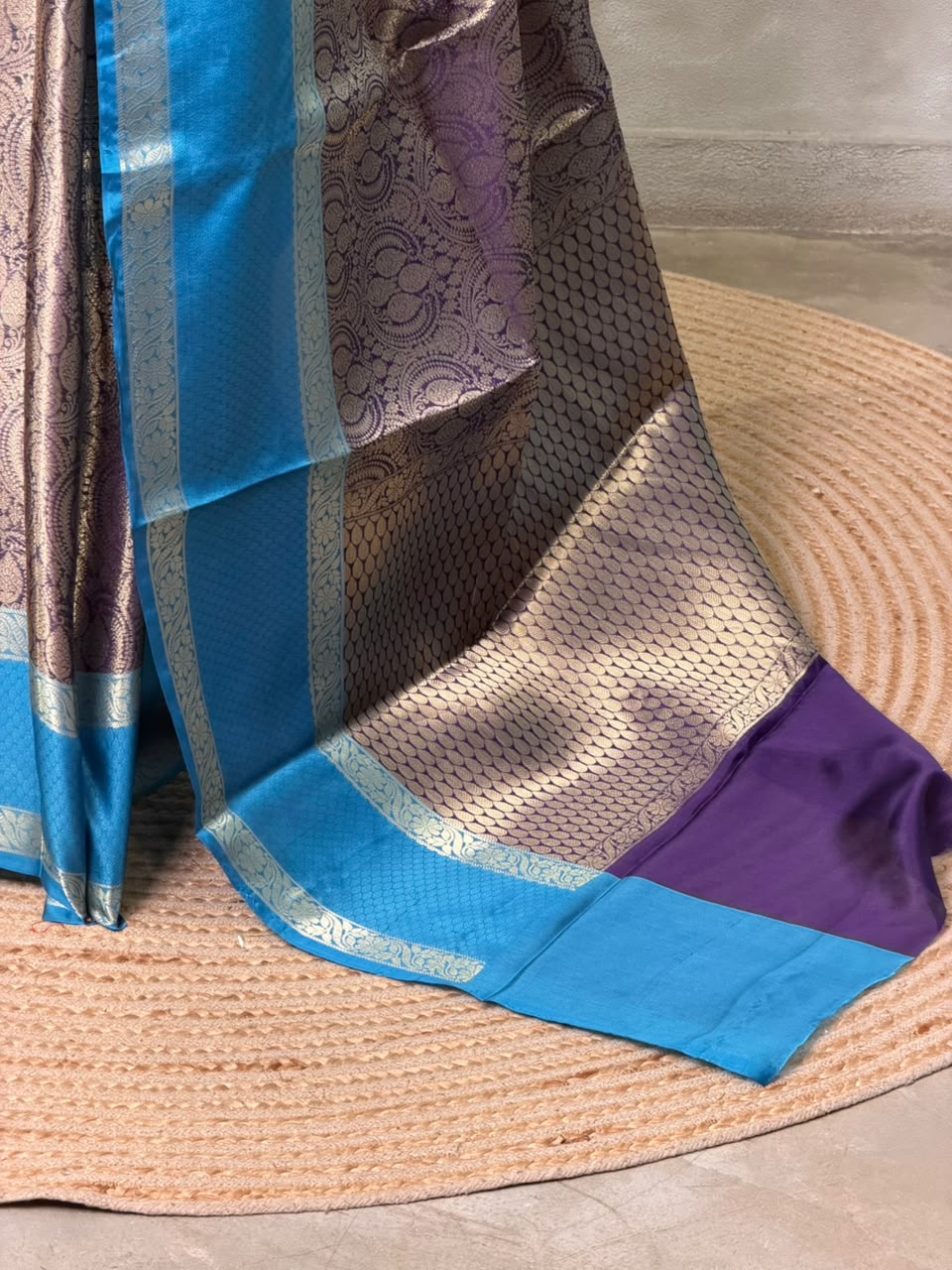 Blue tissue brocade banarasi silksaree -PFAZ16