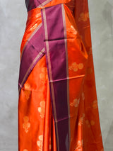 Rust orange Gajji silk saree -PFAZ20