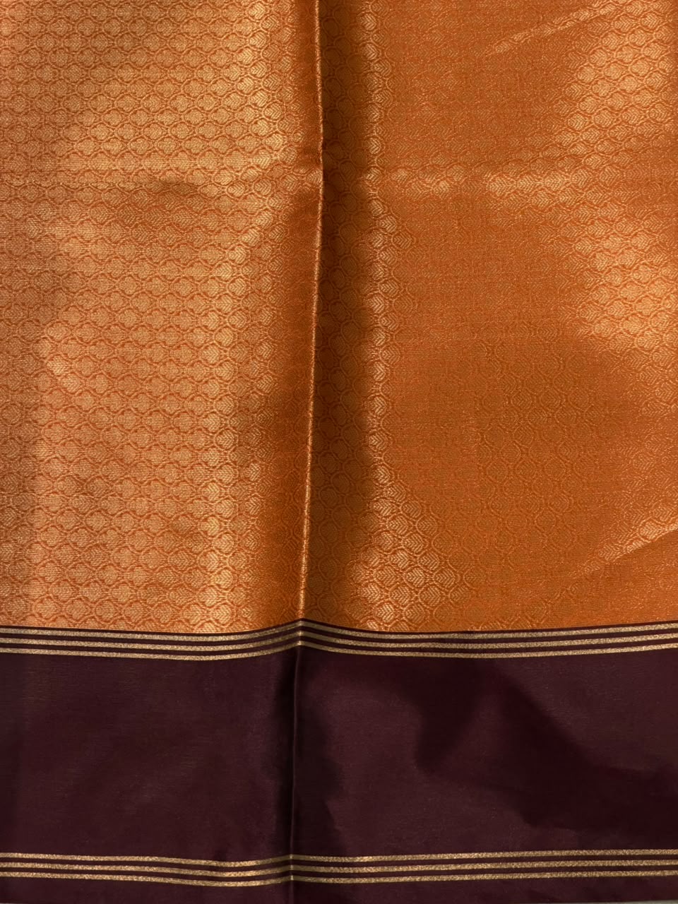 Rust orange Gajji silk saree -PFAZ20