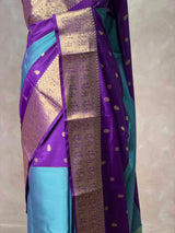 Blue and Violet Tissue banarasi silk saree -PFAZ22A